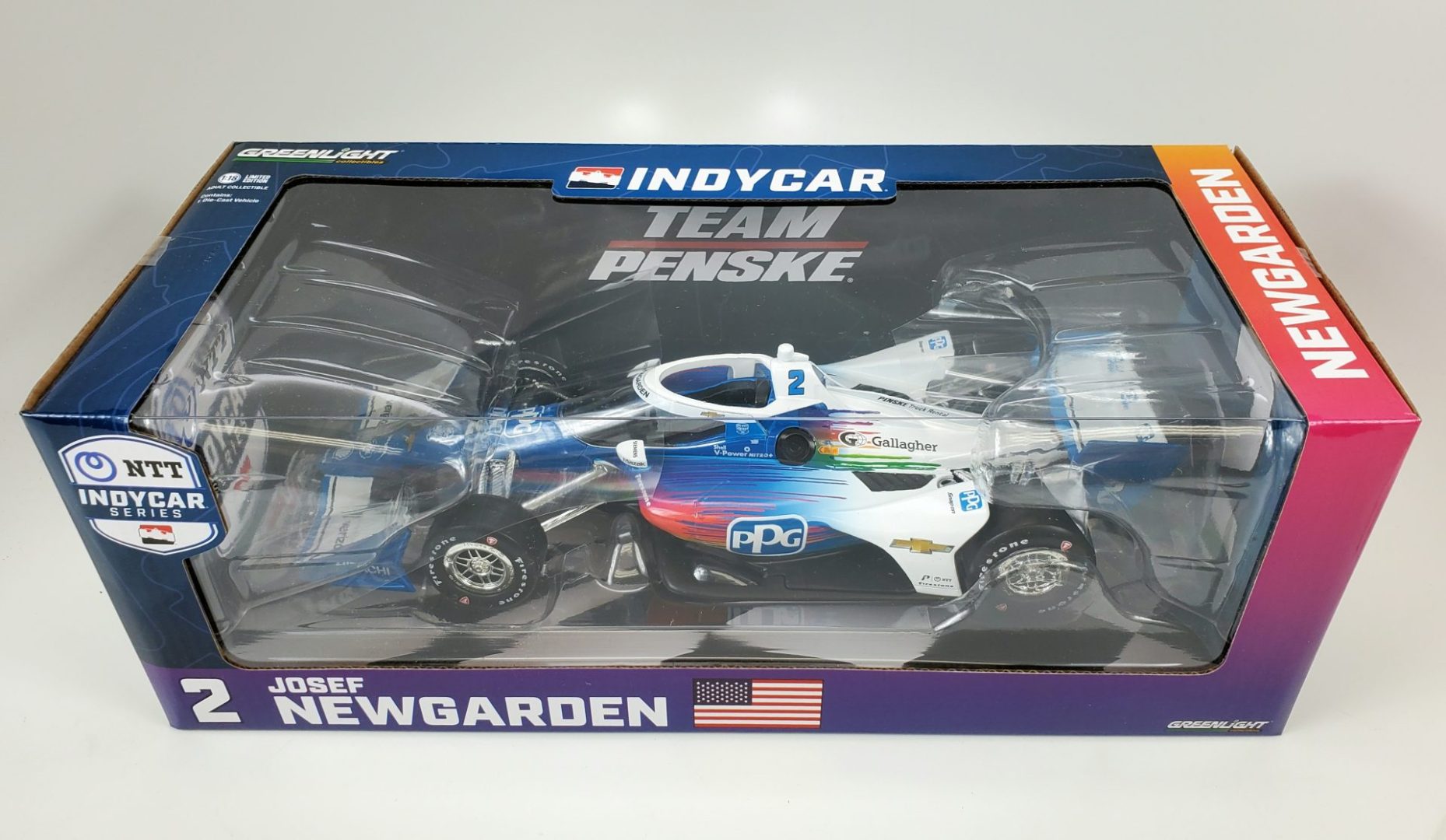 1:18 GL 2023 Josef Newgarden #2 PPG Team Penske Indycar Diecast By  Greenlight