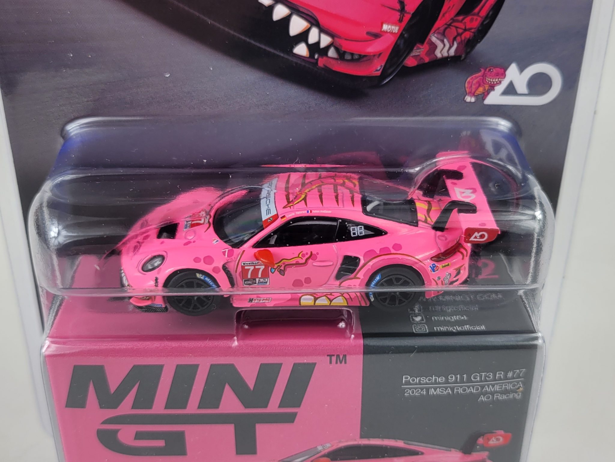 1:64 2024 MGT #77 AO Racing Roxy Road America Porsche 911 GT3 R Diecast ...