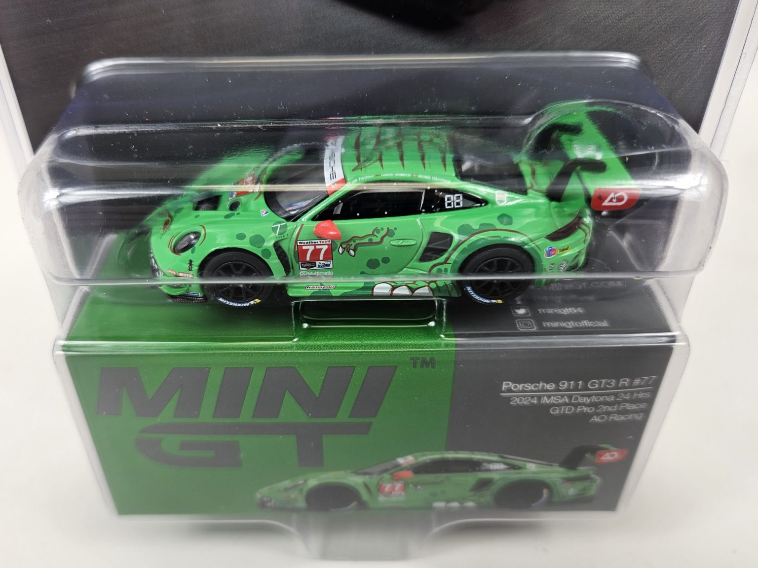 1:64 2024 MGT #77 AO Racing Rexy Daytona 2nd Place Porsche 911 GT3 R ...