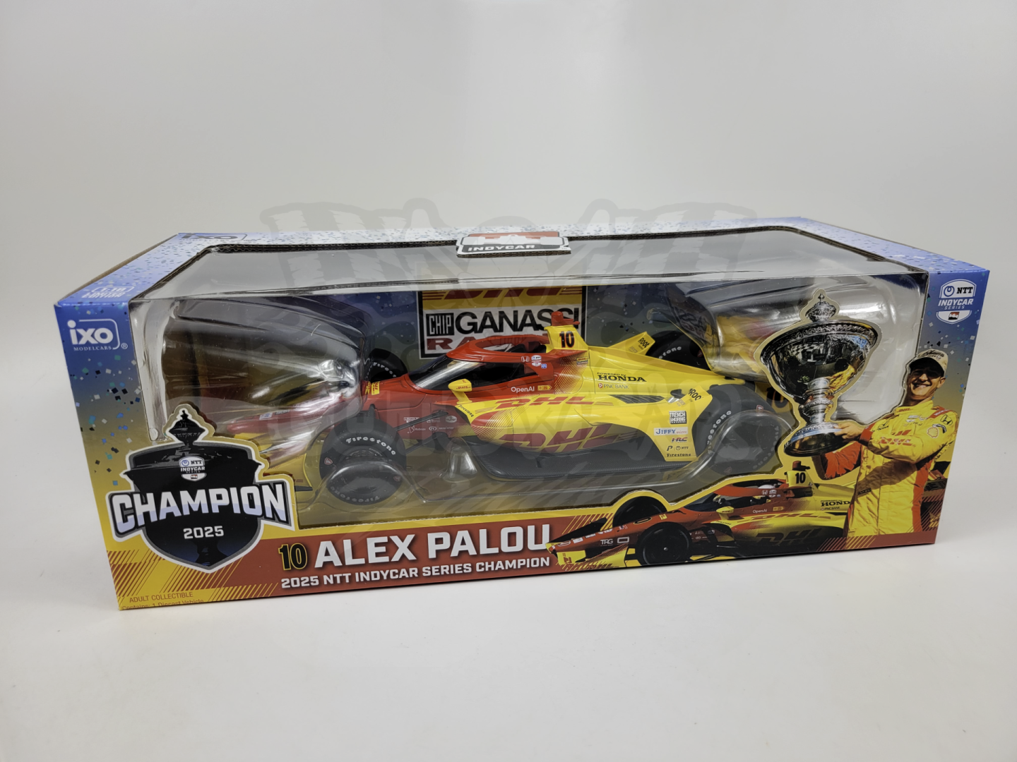 2025 IXO 1:18 Alex Palou 2025 Championship #10 DHL Chip Ganassi Racing Honda Diecast