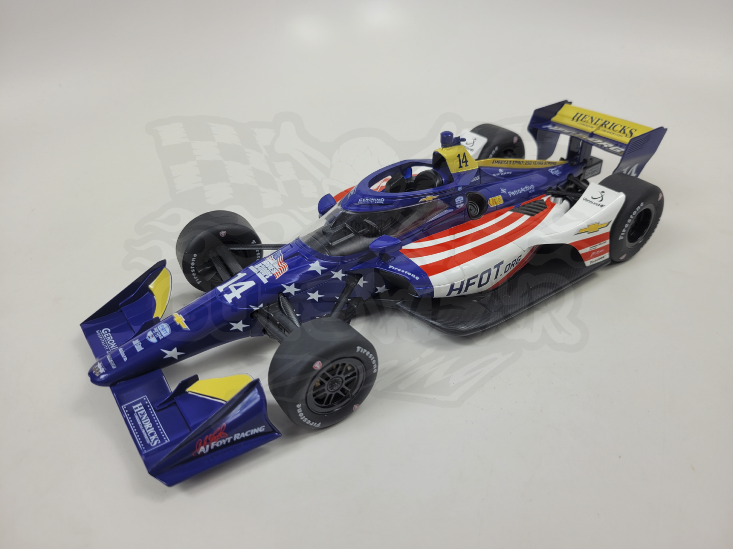 1:18 IXO 2026 Santino Ferrucci #14 HFOT.org AJ Foyt Racing Indycar Diecast