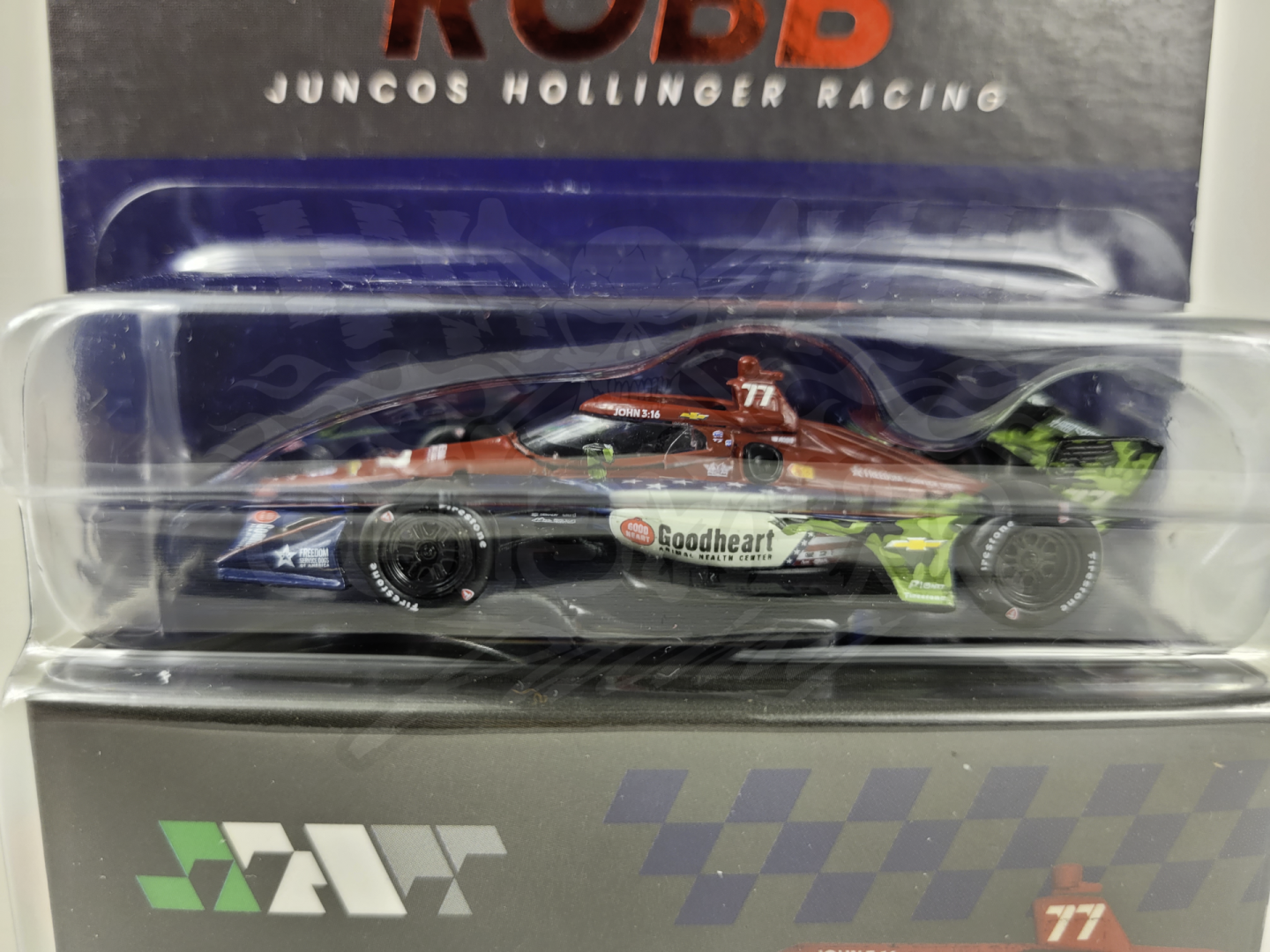 1:64 IXO 2026 Sting Ray Robb #77 Goodheart Animal Health Center Juncos Hollinger Racing Chevrolet IndyCar Diecast - Image 2