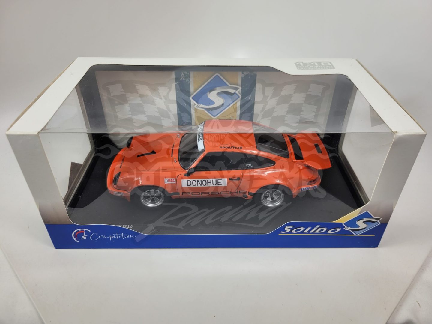 1:18 SDO 1974 #1 Mark Donohue IROC Daytona Porsche 911 Diecast by Solido