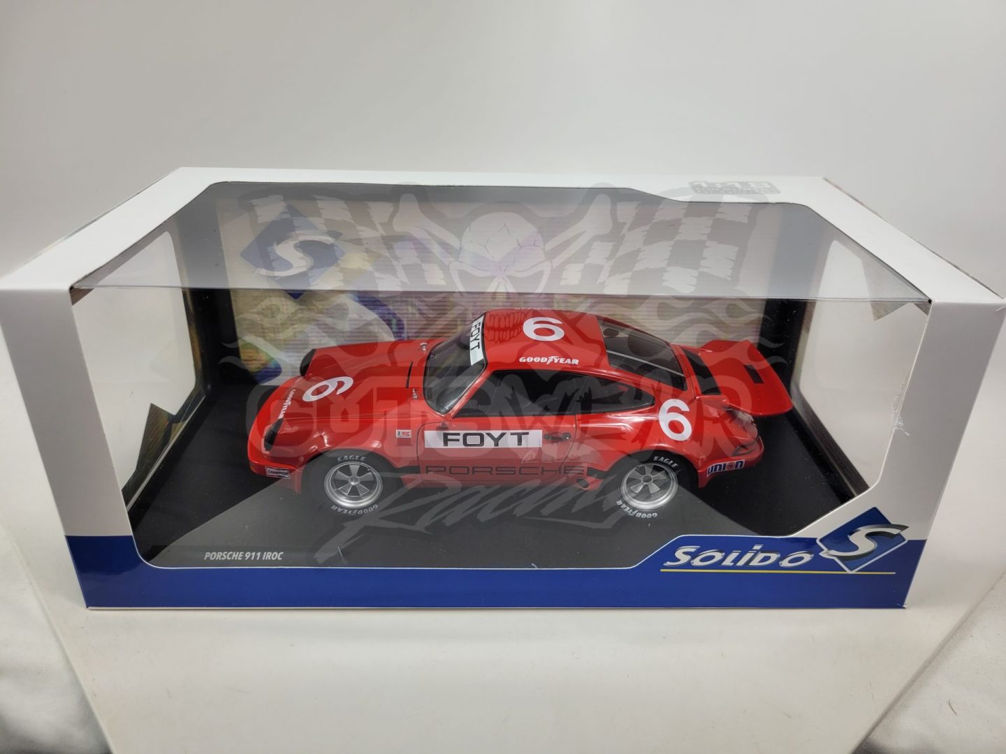 1:18 SDO 1974 #6 AJ Foyt IROC Daytona Porsche 911 Diecast by Solido