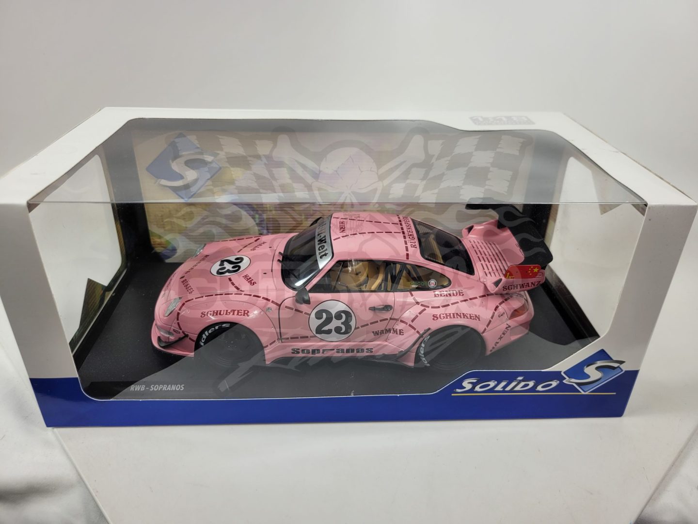 1:18 SDO 2020 #23 RWB Bodykit Pink Pig Porsche 911 Diecast by Solido