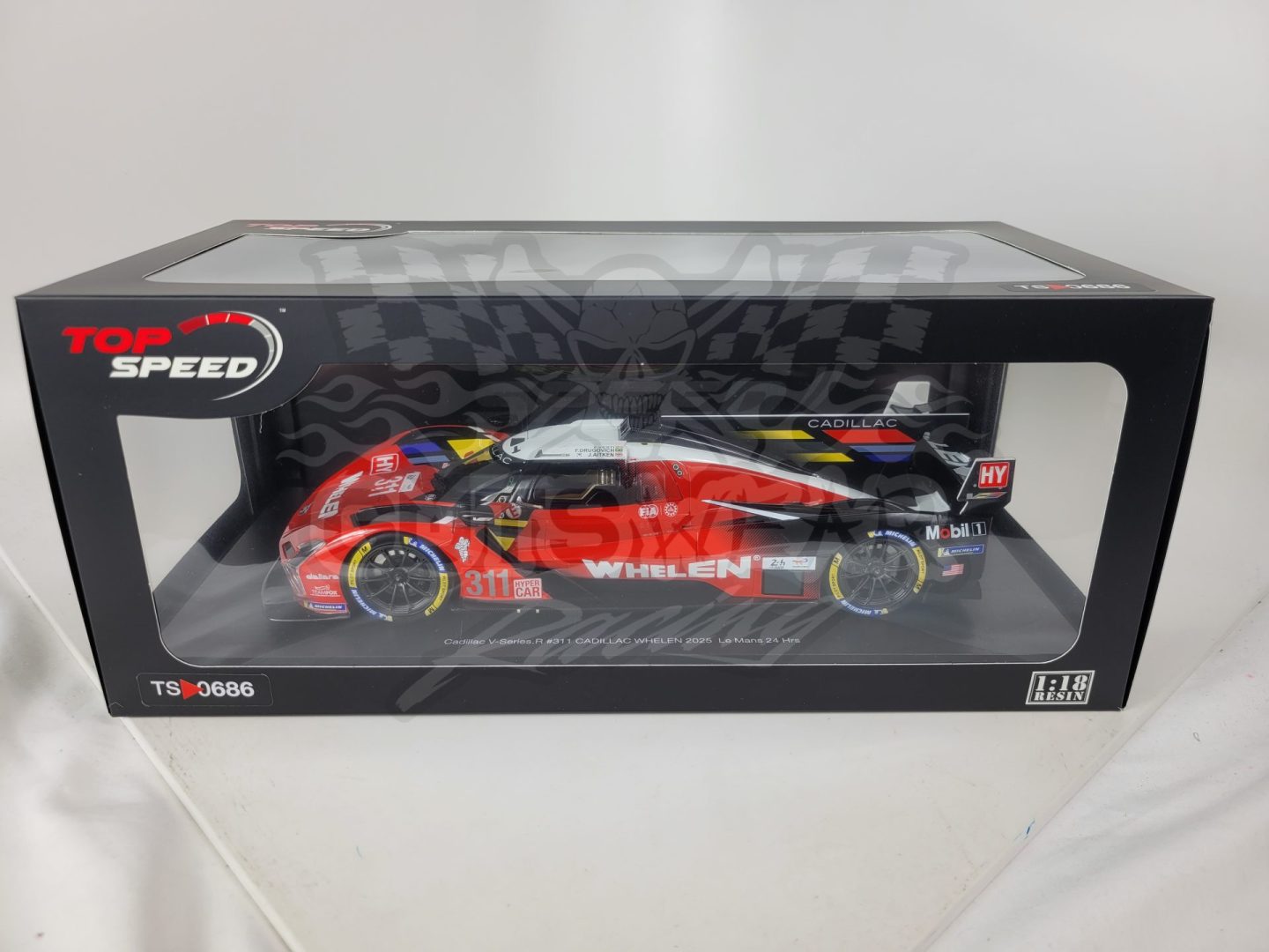 1:18 TS0686 2025 Action Express Racing #311 Whelen Cadillac Le Mans Hypercar Diecast by Top Speed Models