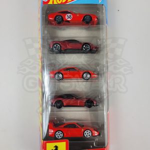 1:64 HotWheels Ferrari 5-Set Diecast Pack