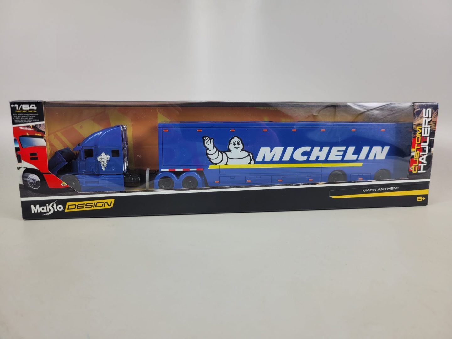1:46 Maisto Michel Blue Mack Anthem Truck Diecast