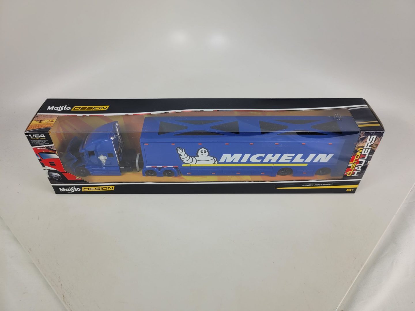 1:46 Maisto Michel Blue Mack Anthem Truck Diecast - Image 2