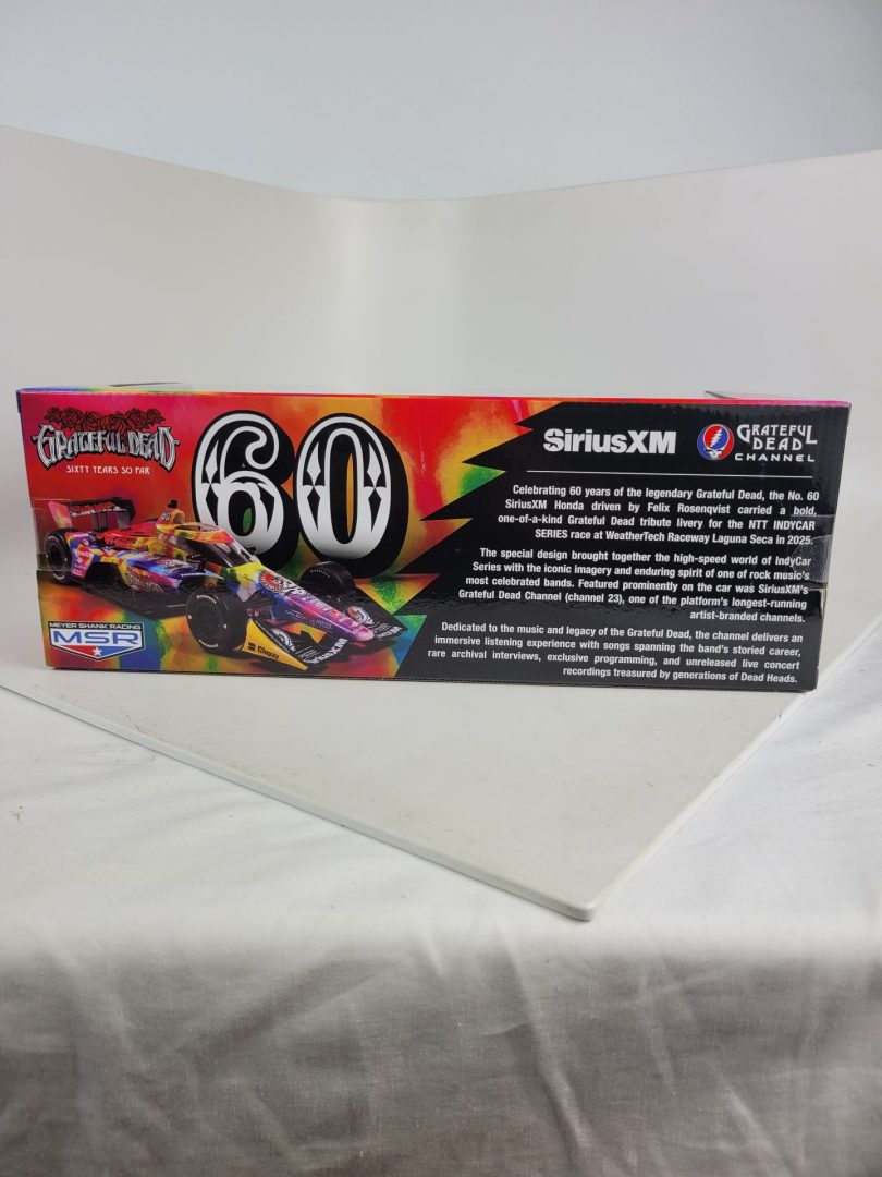 1:18 IXO 2025 Felix Rosenqvist SiriusXM - Grateful Dead Honda IndyCar Diecast - Image 7